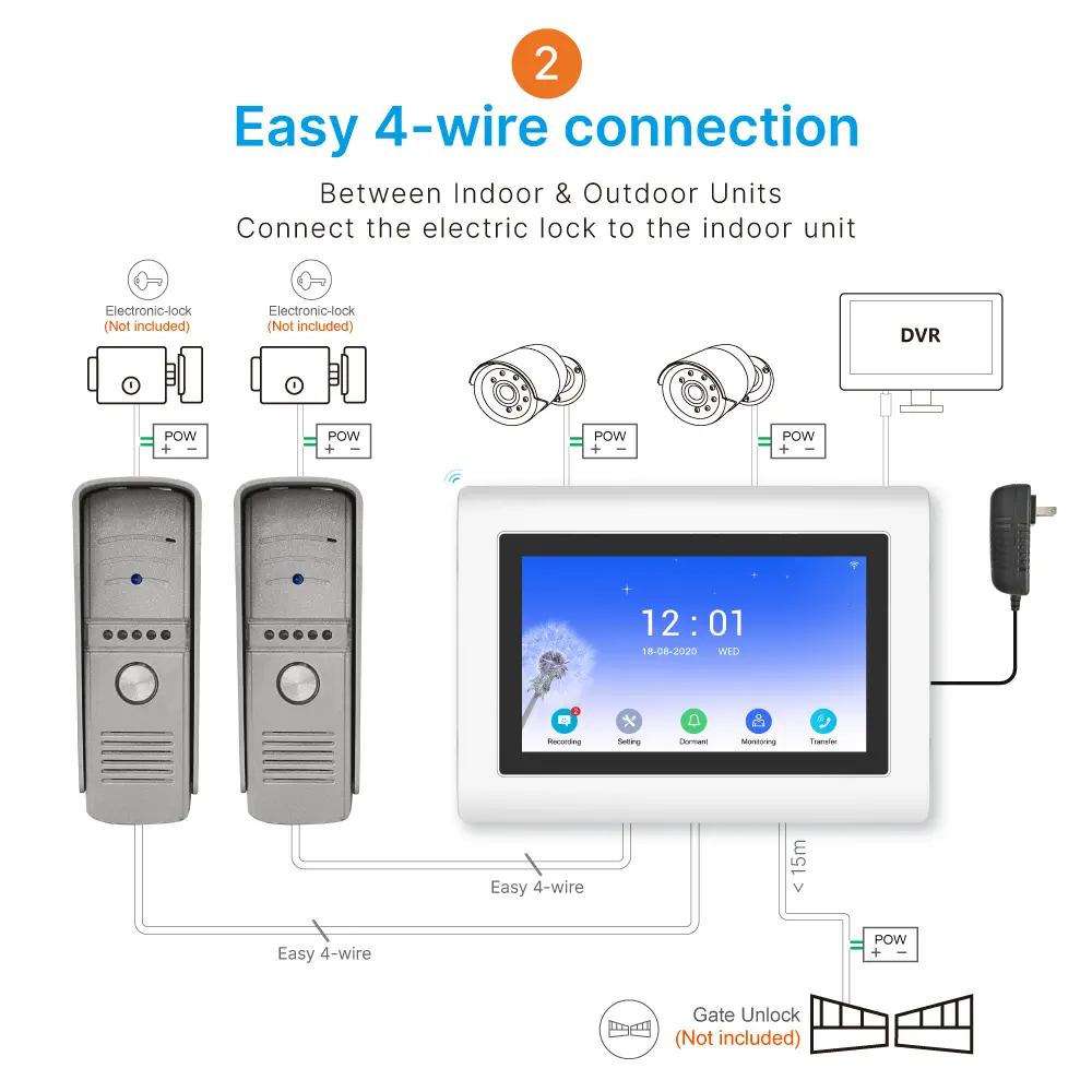 7英寸WIFI AHD可视门铃，支持TuyaSmart App - 最高2万像素AHD摄像头 - 支持最大128G TF卡 - 支持移动侦测 - 具备语音留言功能。_13