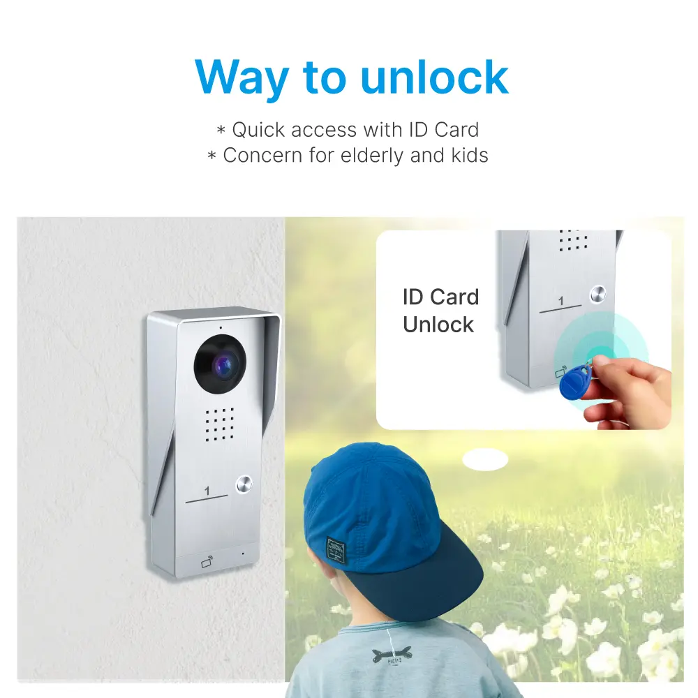 7英寸 WiFi AHD 视频门铃 # RL-B17AE-TY- 夜间摄像机红外补光。- 可远程电动解锁和机械开锁。- 通过 Tuya 智能 App，支持远程监控、对讲和开锁。- 200 万像素 AHD 摄像头。- 可选 16 种铃声。_ 06