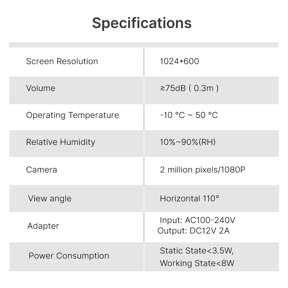 7英寸 WiFi AHD 视频门铃 # RL-B17U-TY-使用 Tuya 智能 App，即可远程监控、对讲和开锁。-200 万像素 AHD 摄像头。-16种铃声可选。-电动锁及门锁连接支持。_ 14