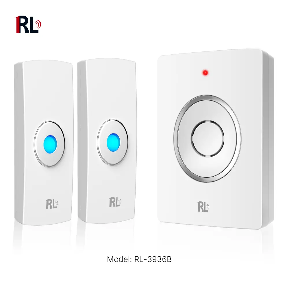 无线门铃，门铃 RL-3936B，电池供电，抗干扰，38 首曲调/旋律/铃声，433MHz,150 米_01