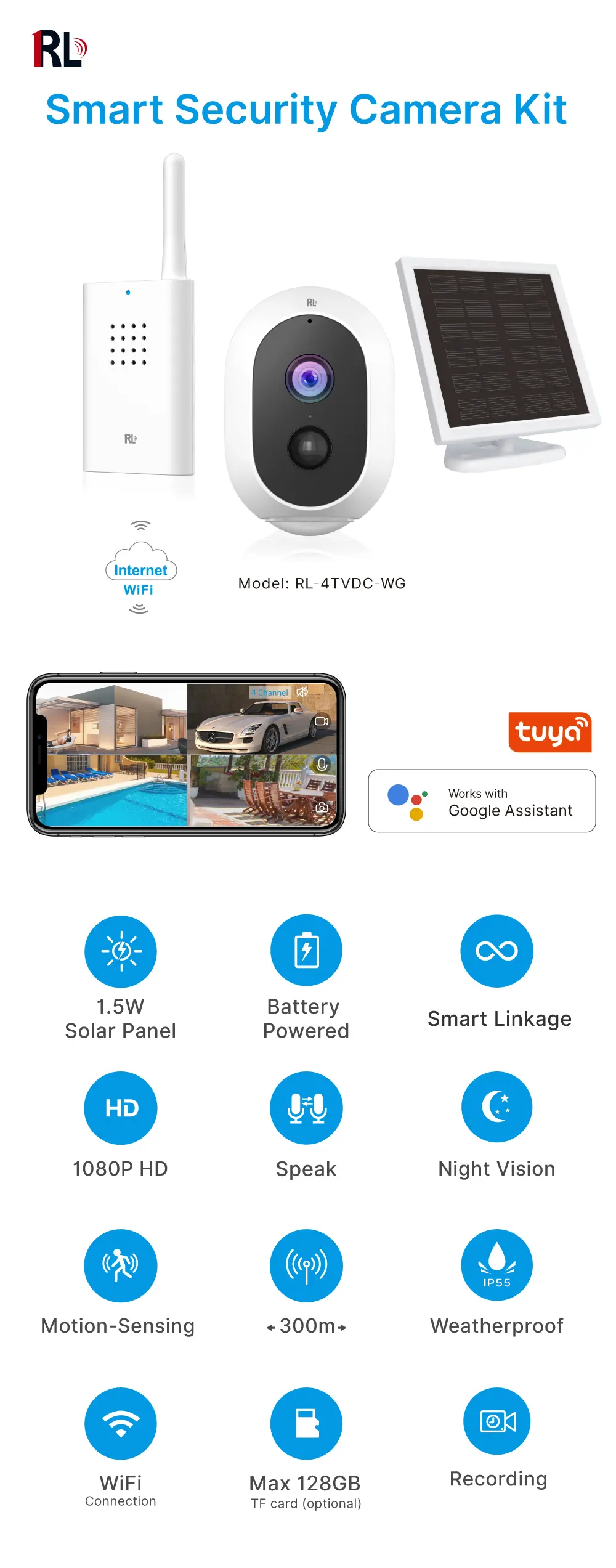 RL-4TVDC_01 家用安防智能 IP 摄像头